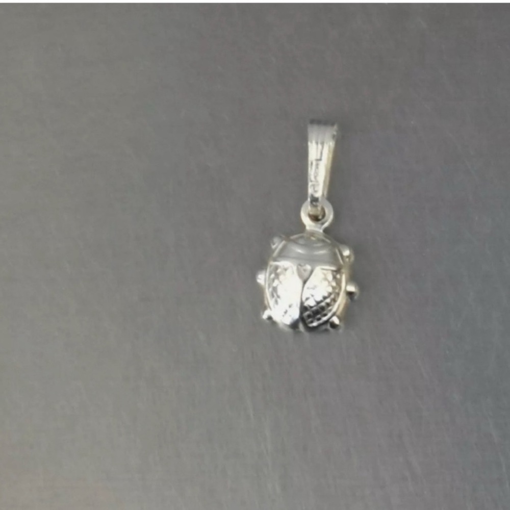 Elegant sterling Silver Ladybug Pendant lucky